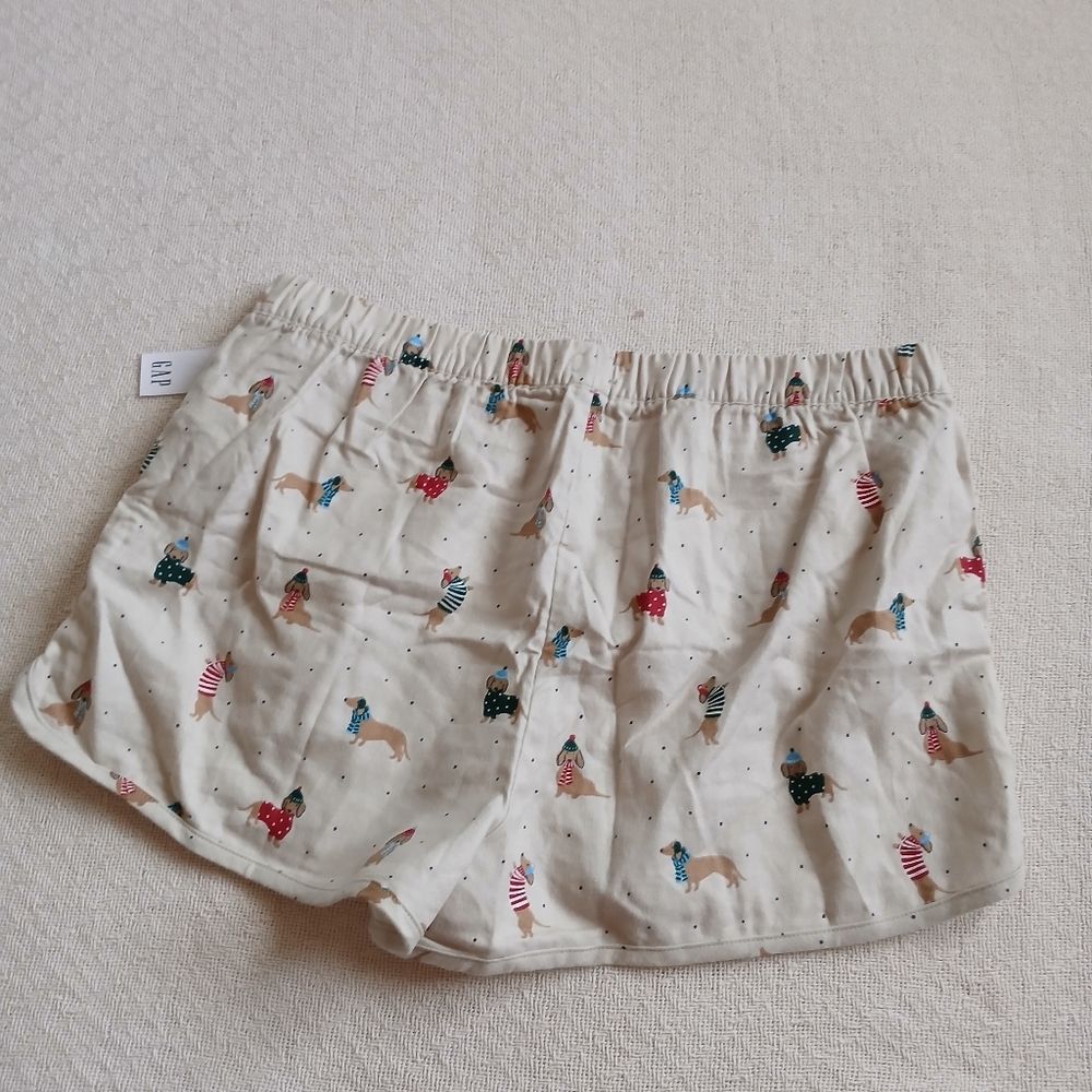 gap ♡ flannel short holiday dog christmas body medium boxers whimsy lounge sleep - Picture 6 of 8
